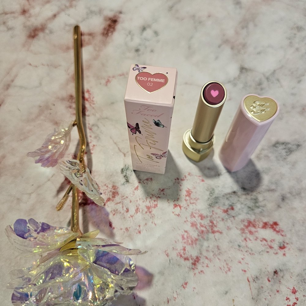 Too Faced Pink Lipstick with Decorative Box